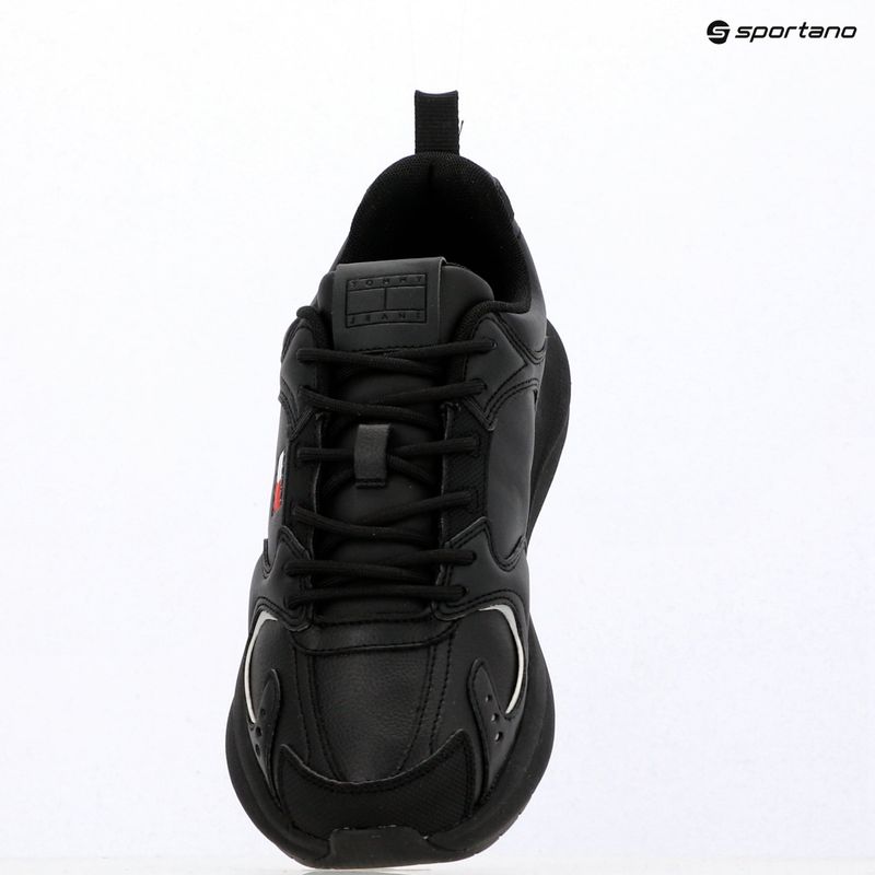 Vyriški batai Tommy Jeans Runn Leather triple black 9