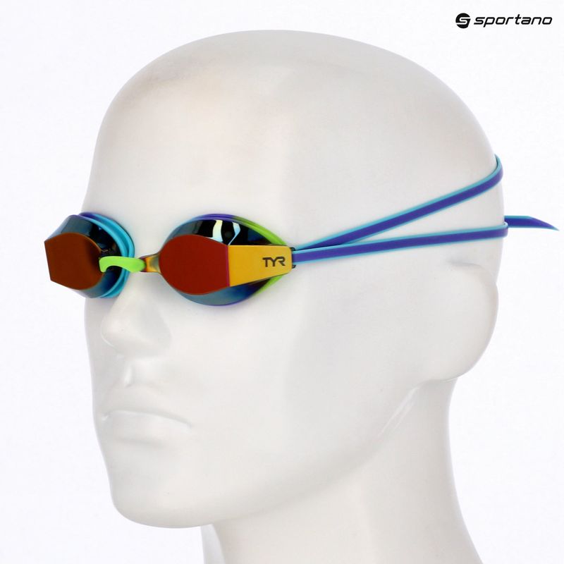 Vaikiški plaukimo akiniai TYR Blackops 140 Ev Racing Mirrored purple/multi 6