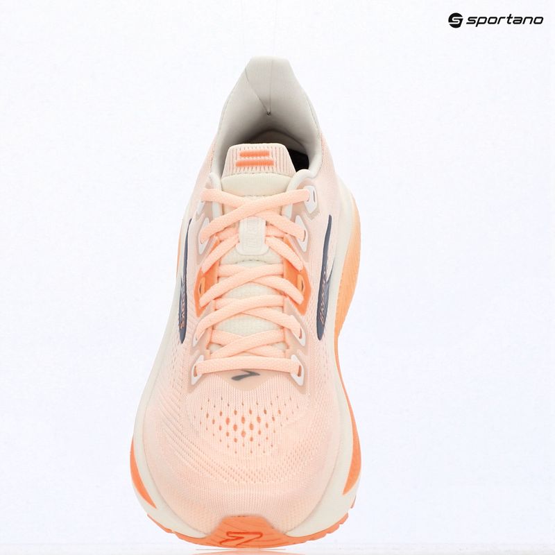 Moteriški bėgimo batai Brooks Ghost 18 star white/cyber peach/grey 17