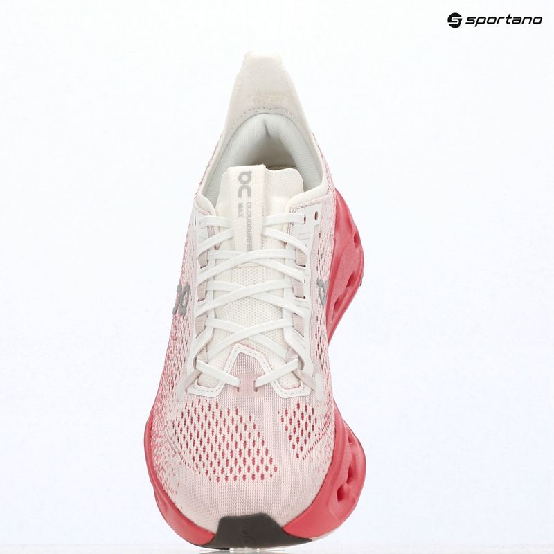 Moteriški bėgimo batai On Cloudsurfer Max white/camellia 16