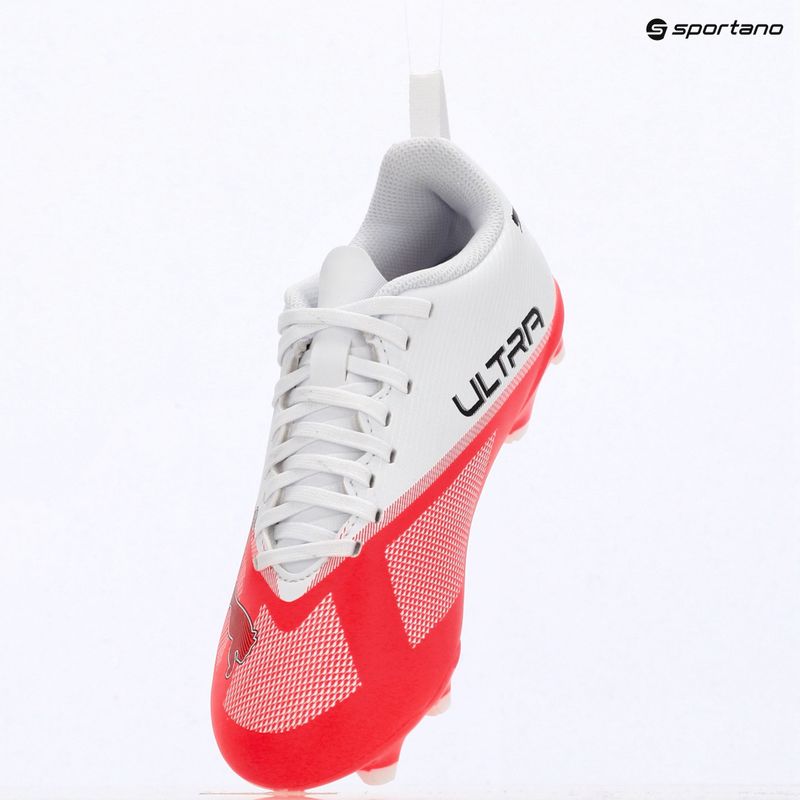 Vaikiški futbolo bateliai Puma Ultra 7 Play FG/AG Jr Ultra Red/Puma Black/Puma White 8