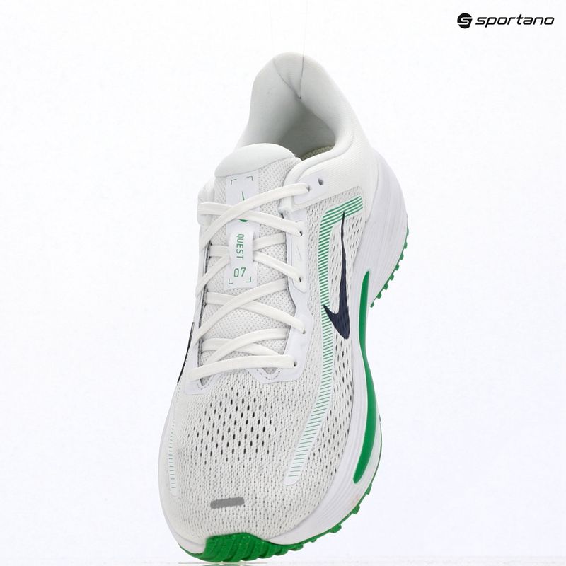 Vyriški bėgimo batai Nike Quest 7 white/green spark/midnight navy 10