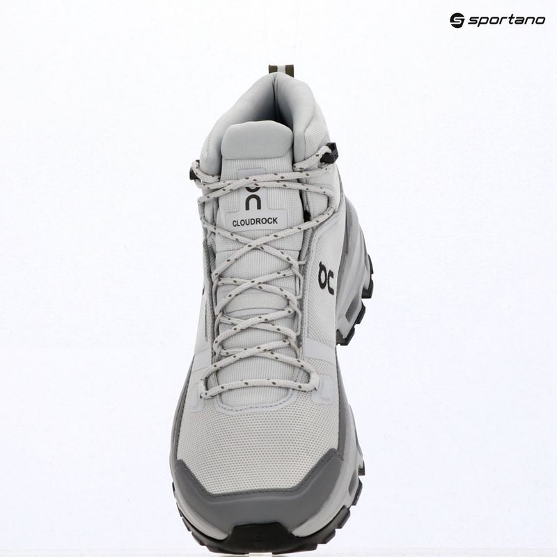 Vyriški turistiniai batai On Cloudrock Mid Waterproof glacier/alloy 7