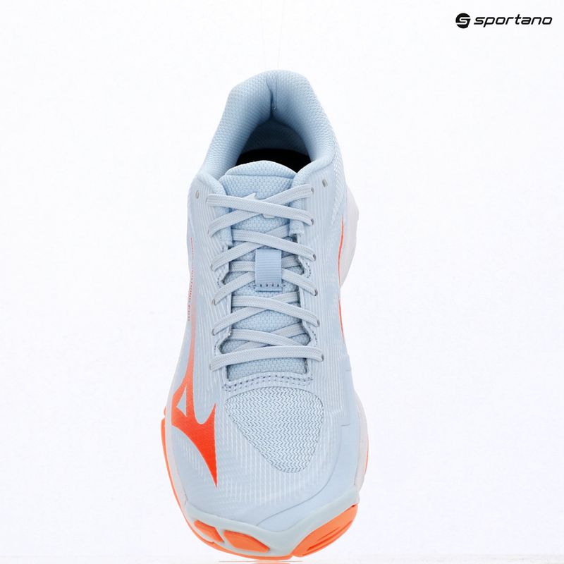 Moteriški tinklinio bateliai Mizuno Wave Lightning Pro blue finch/lava orange/flamingo coral 15