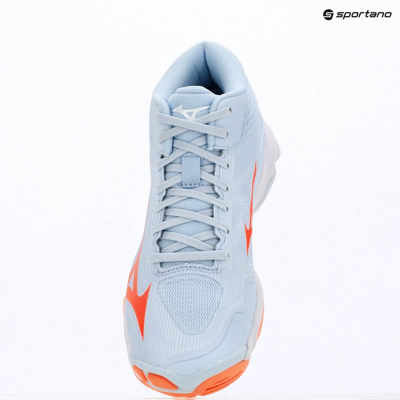Moteriški tinklinio bateliai Mizuno Wave Lightning Pro Mid blue finch/lava orange/flamingo coral 15