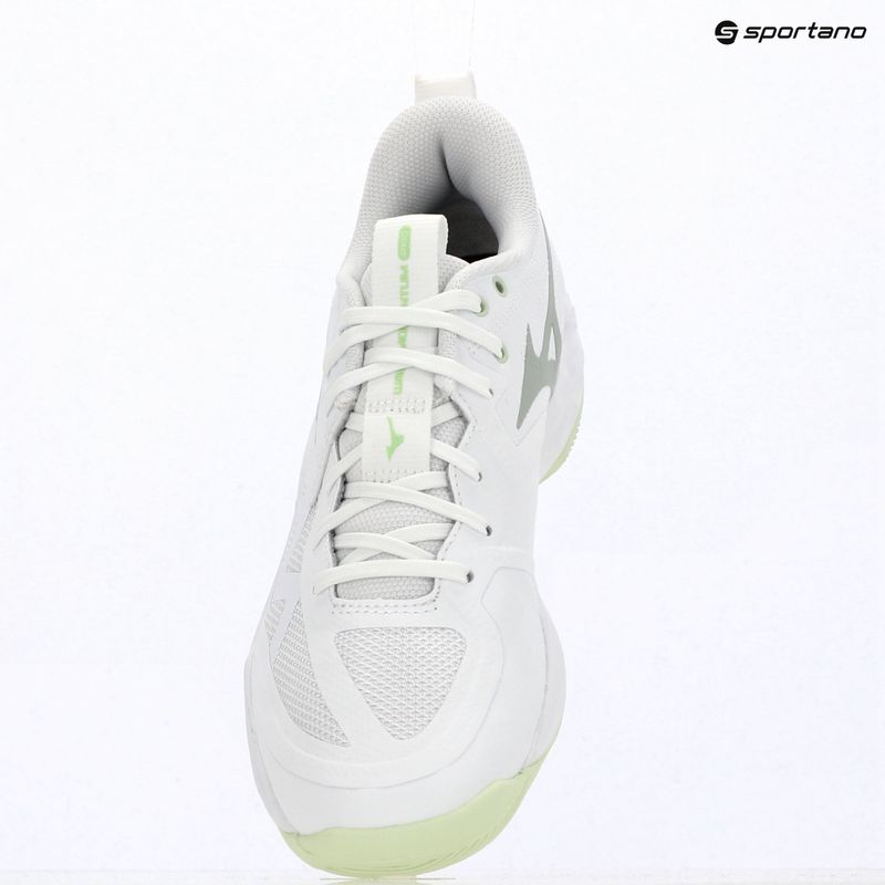 Moteriški tinklinio bateliai Mizuno Wave Momentum Pro white/aqua gray/ambrosia 15
