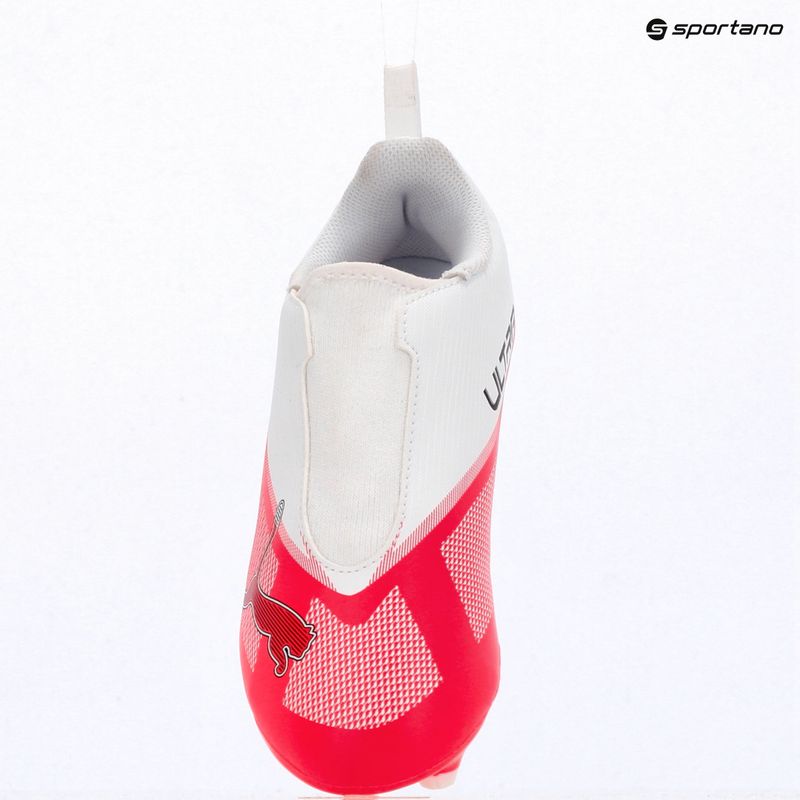 Vaikiški futbolo bateliai Puma Ultra 7 Play LL FG/AG Jr Ultra Red/Puma Black/Puma White 8