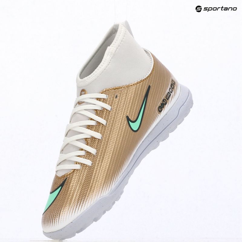 Vaikiški futbolo bateliai Nike Jr. Mercurial Superfly 11 Club "Kylian Mbappé" metallic gold/green glow 15