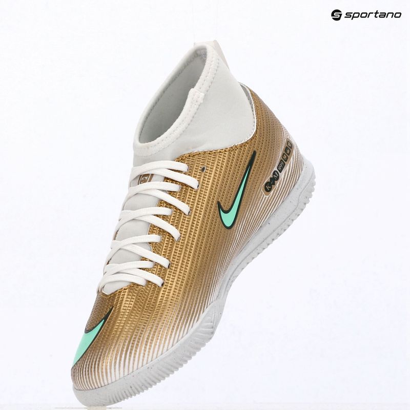 Vaikiški futbolo bateliai Nike Jr. Mercurial Superfly 11 Club "Kylian Mbappé" metallic gold/green glow 15
