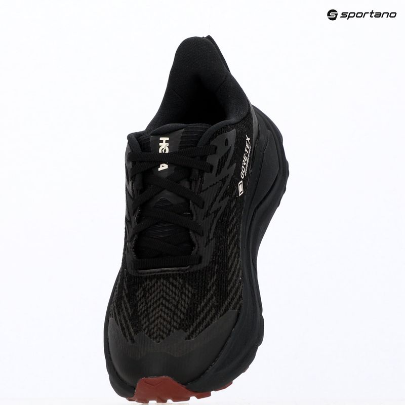Moteriški bėgimo batai HOKA Challenger 8 GTX black/varsity burgundy 10