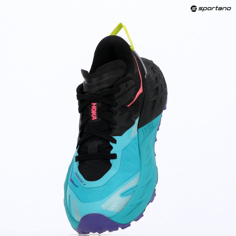 Moteriški bėgimo batai HOKA Speedgoat 7 black/electric aqua 17