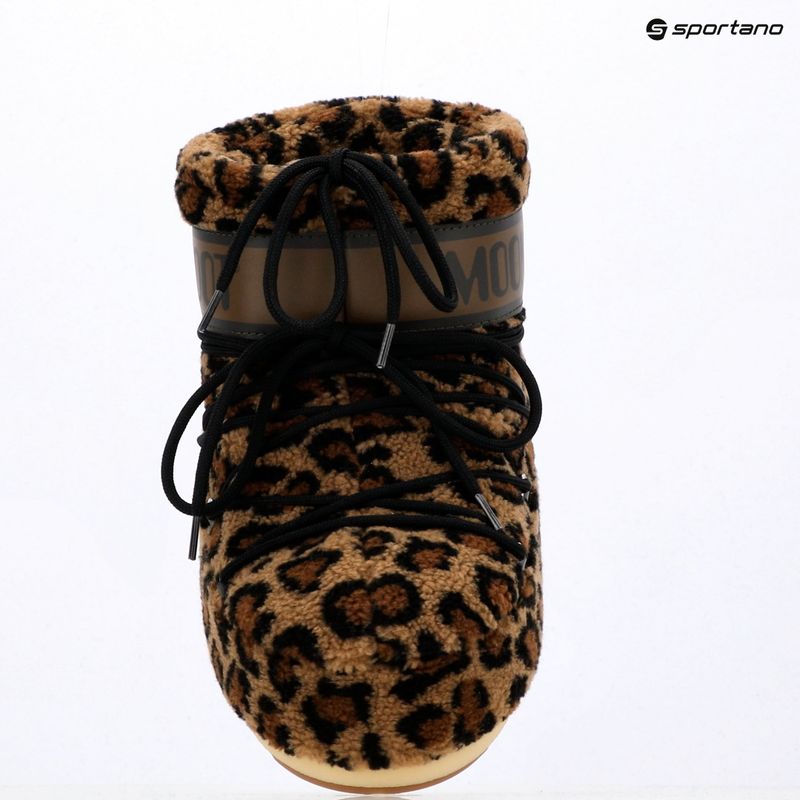 Moteriški sniego batai Moon Boot Icon Low Fleece Leopard cognac/cocoa 11