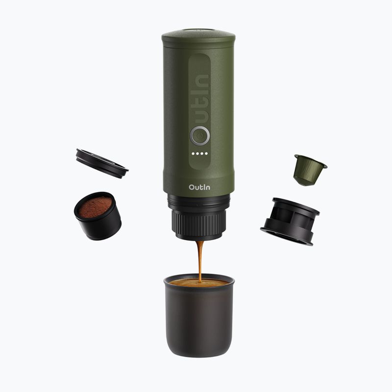 Nešiojamas kavos aparatas OutIn Nano Portable Espresso forest green 2