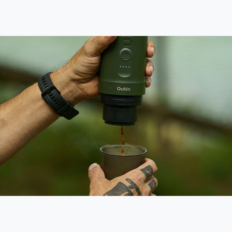 Nešiojamas kavos aparatas OutIn Nano Portable Espresso forest green 7