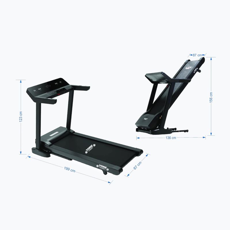 Elektrinis bėgimo takelis York Fitness HT9 black 16