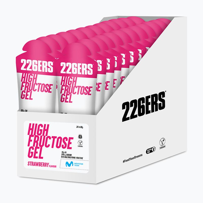 Energetinių gelių rinkinys 226ERS High Fructose 24 vnt. x 80 g braškė