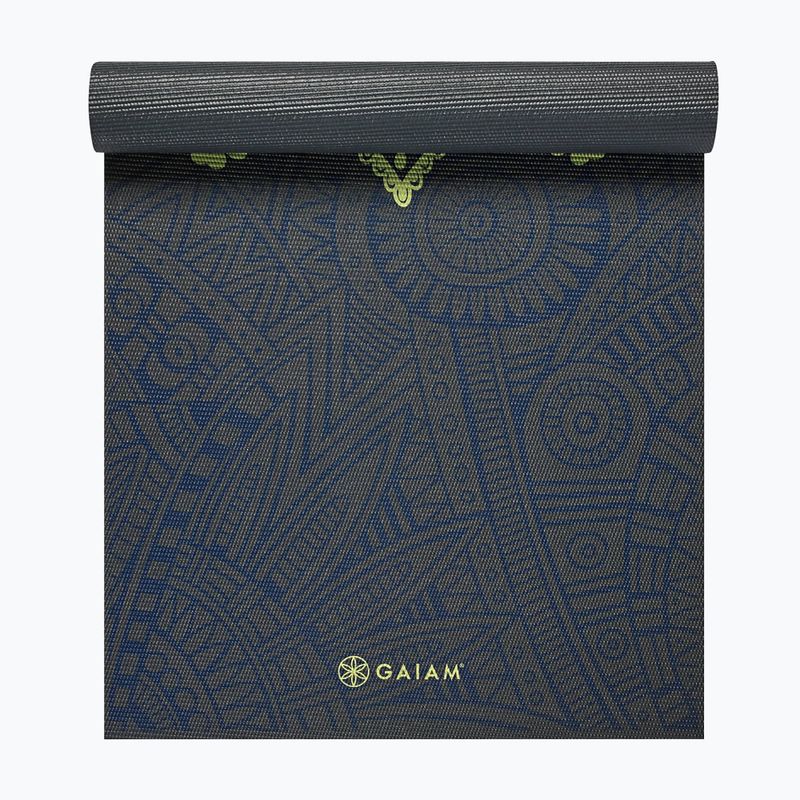 Jogos kilimėlis Gaiam Premium Sundial Layers 6 mm black/navy/yellow 2