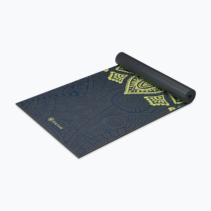 Jogos kilimėlis Gaiam Premium Sundial Layers 6 mm black/navy/yellow 3