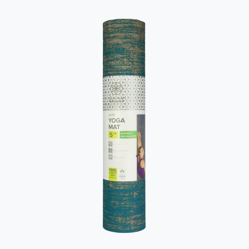 Jogos kilimėlis Gaiam Jute 6 mm blue 6
