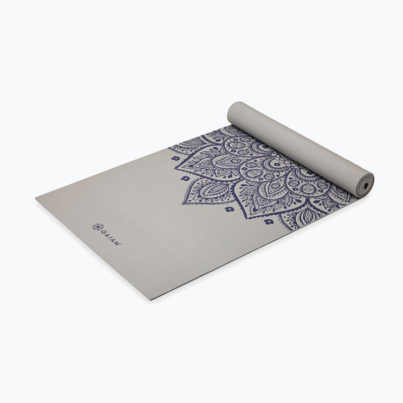 Jogos kilimėlis Gaiam Sustained Yoga grey sundial flower 3