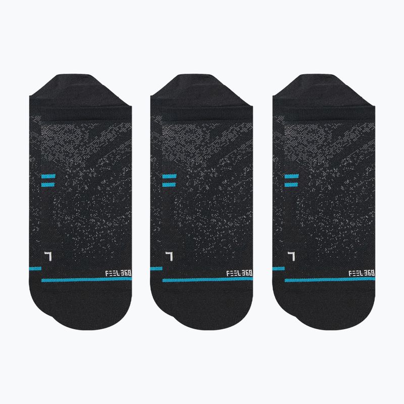 Stance Run Ultralight Tab kojinės 3 poros juodos