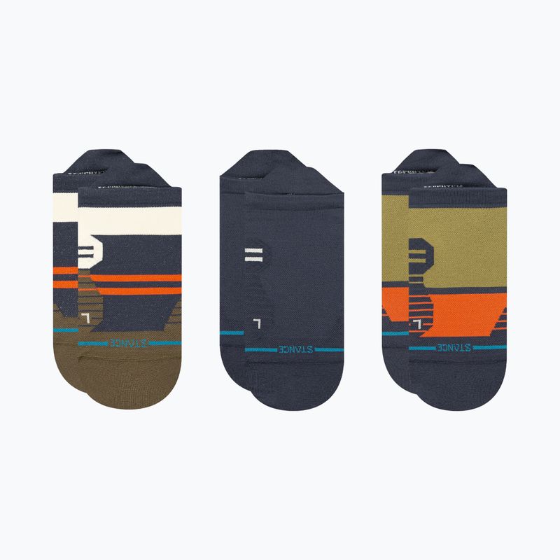 Bėgimo kojinės Stance Route Ultra Tab 3 Pack navy