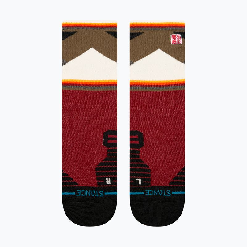 Bėgimo kojinės Stance Jimmy Chin Mid Wool Crew red 2