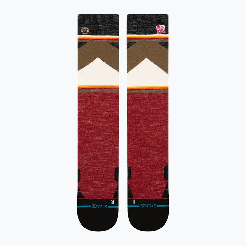 Stance Jimmy Chin Ultralight Wool Snow raudonos slidinėjimo kojinės 2