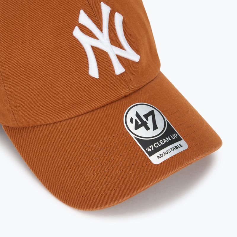 Kepuraitė su snapeliu 47 Brand MLB New York Yankees CLEAN UP burnt orange 3