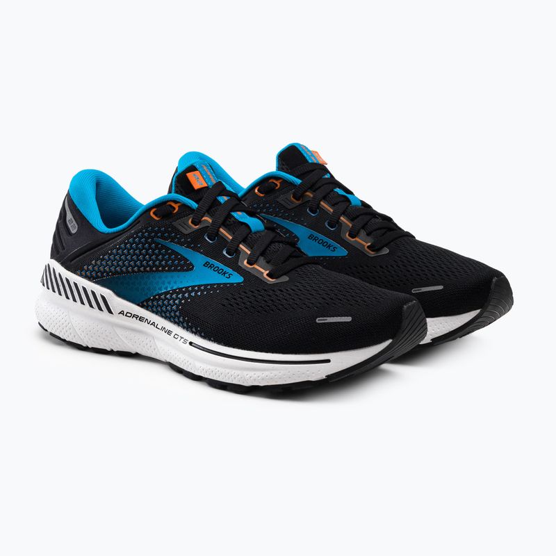 Vyriški bėgimo bateliai Brooks Adrenaline GTS 22 black/blue/orange 5