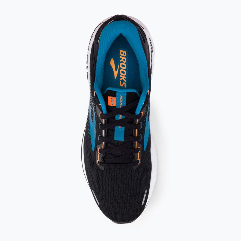 Vyriški bėgimo bateliai Brooks Adrenaline GTS 22 black/blue/orange 6