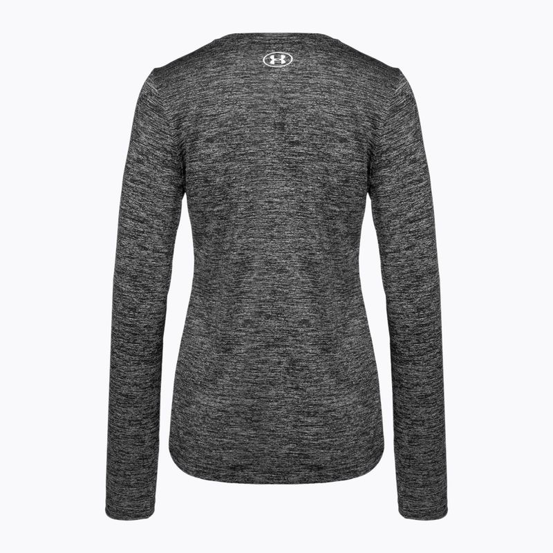 Moteriška "Under Armour Tech Crew Twist" treniruočių ilgomis rankovėmis juoda/metallic silver 5