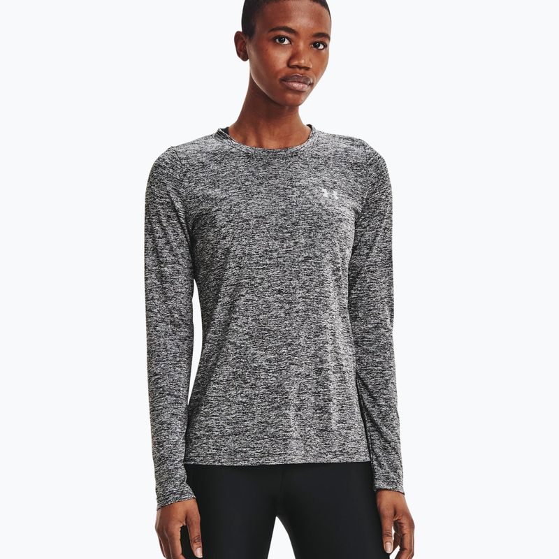 Moteriška "Under Armour Tech Crew Twist" treniruočių ilgomis rankovėmis juoda/metallic silver