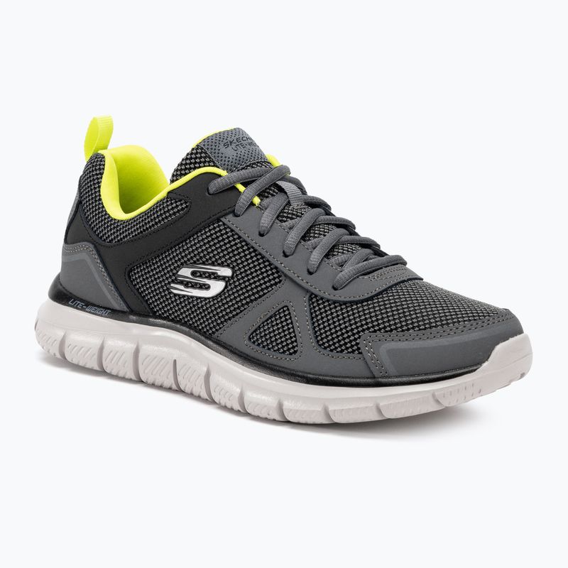 Vyriški batai SKECHERS Track Bucolo charcoal/white/lime