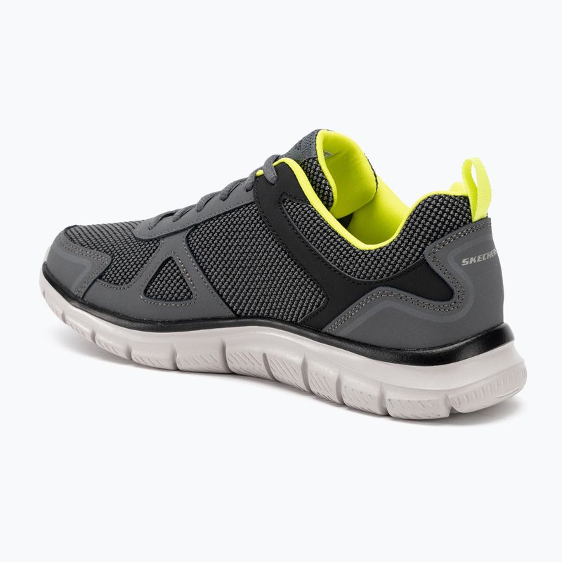 Vyriški batai SKECHERS Track Bucolo charcoal/white/lime 3