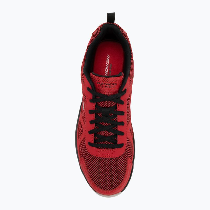 SKECHERS Track Bucolo raudoni/juodi vyriški treniruočių bateliai 5