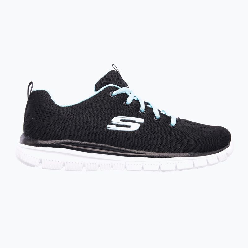 SKECHERS Graceful Get Connected moteriški treniruočių bateliai black/turquoise 8