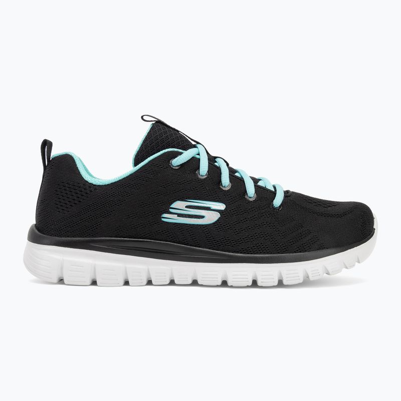 SKECHERS Graceful Get Connected moteriški treniruočių bateliai black/turquoise 2