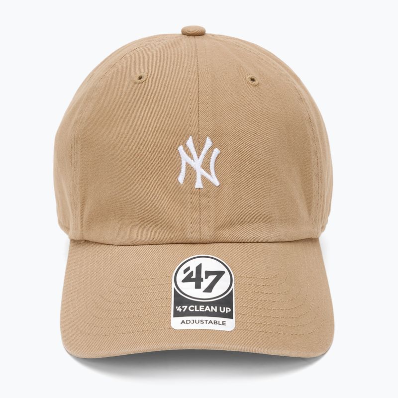 Kepuraitė su snapeliu 47 Brand MLB New York Yankees Base Runner CLEAN UP khaki 2
