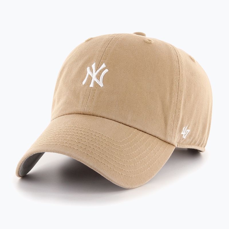 Kepuraitė su snapeliu 47 Brand MLB New York Yankees Base Runner CLEAN UP khaki