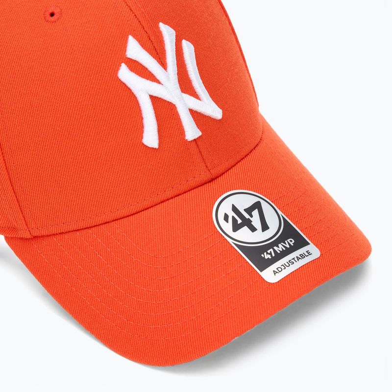 Kepuraitė su snapeliu 47 Brand MLB New York Yankees MVP vibrant orange 3