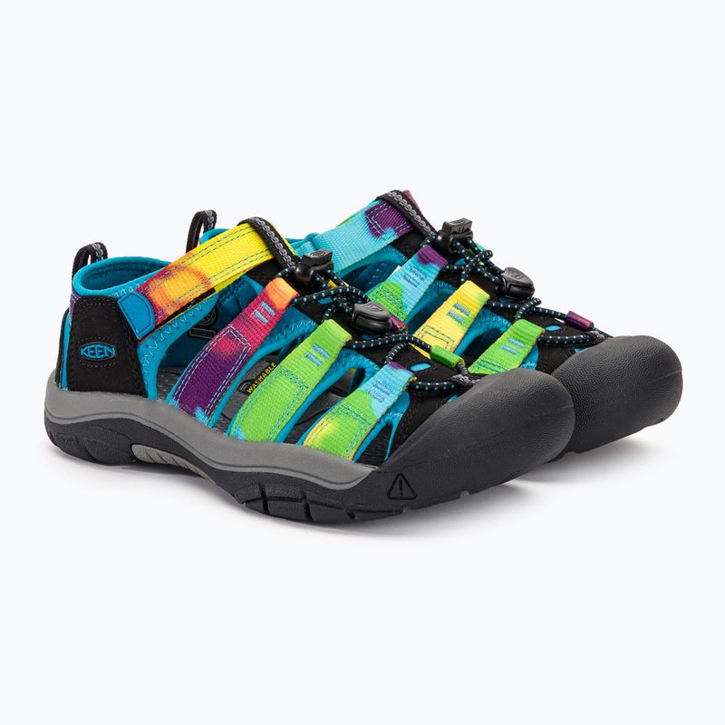 Vaikiški žygio sandalai KEEN Newport H2 rainbow tie dye 4