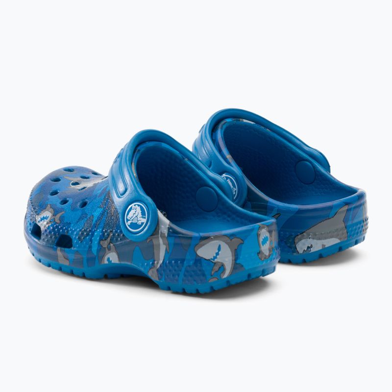 "Crocs Classic Shark Clog prep blue" vaikiškos šlepetės 4