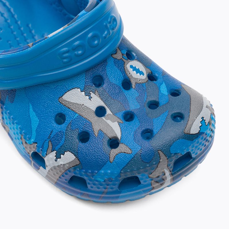 "Crocs Classic Shark Clog prep blue" vaikiškos šlepetės 8