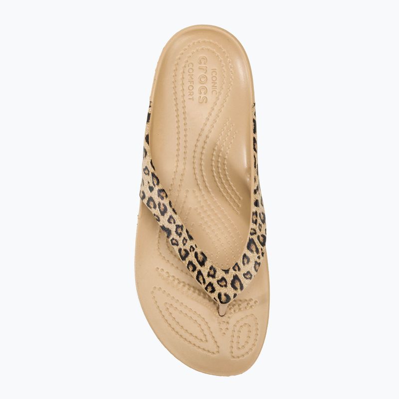 Moteriškos šlepetės Crocs Kadee II Leopard leopard/gold 5