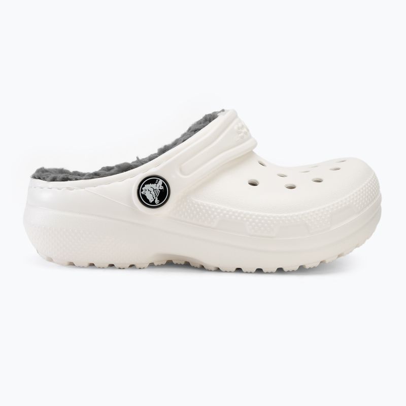 Vaikiškos šlepetės Crocs Classic Lined Clog Toddler white/grey 3