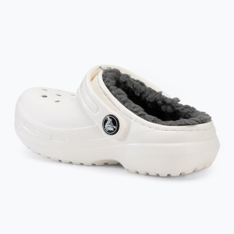 Vaikiškos šlepetės Crocs Classic Lined Clog Toddler white/grey 4