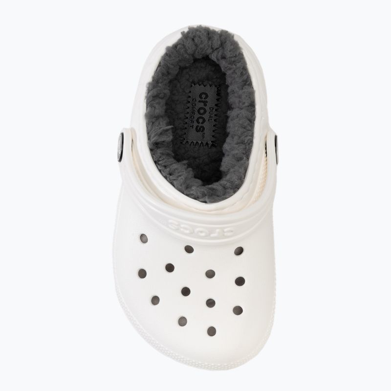 Vaikiškos šlepetės Crocs Classic Lined Clog Toddler white/grey 6