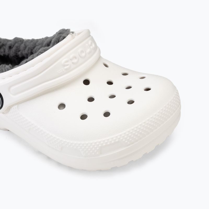 Vaikiškos šlepetės Crocs Classic Lined Clog Toddler white/grey 8