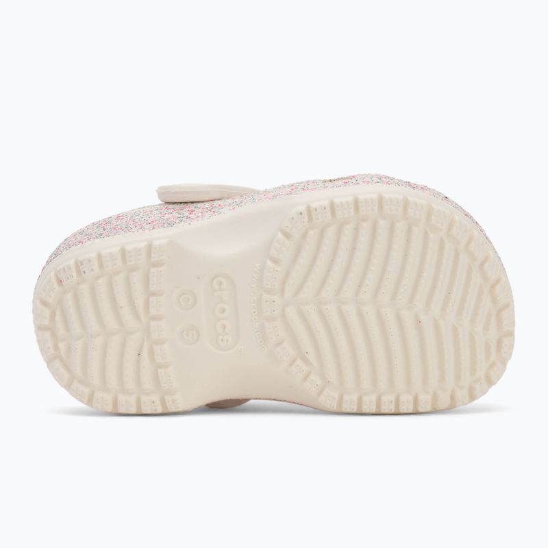 "Crocs Classic Glitter Clog Toddler" austrių spalvos šlepetės 5